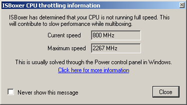 HOWTO:Disable CPU Throttling in Windows - ISBoxer